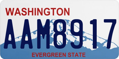WA license plate AAM8917