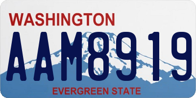 WA license plate AAM8919