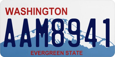 WA license plate AAM8941
