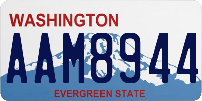 WA license plate AAM8944