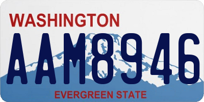 WA license plate AAM8946