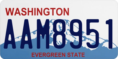 WA license plate AAM8951