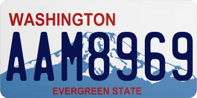 WA license plate AAM8969