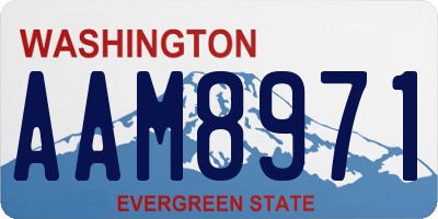WA license plate AAM8971