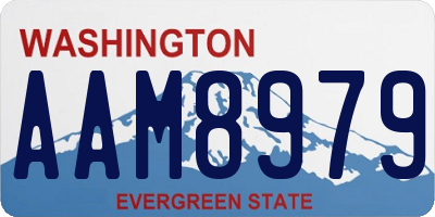 WA license plate AAM8979