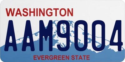 WA license plate AAM9004