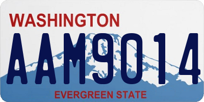 WA license plate AAM9014