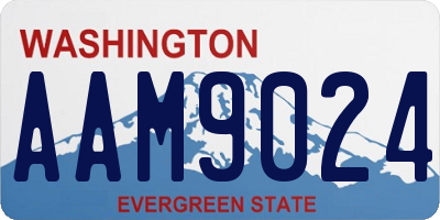 WA license plate AAM9024