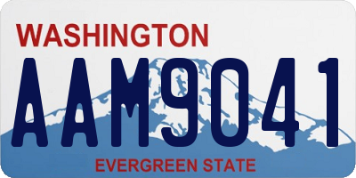 WA license plate AAM9041
