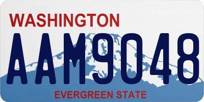 WA license plate AAM9048