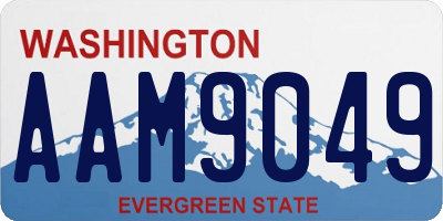 WA license plate AAM9049