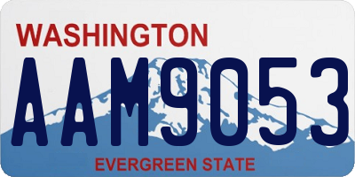 WA license plate AAM9053