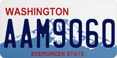 WA license plate AAM9060