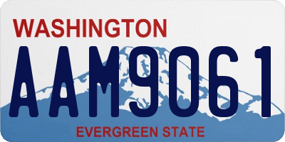 WA license plate AAM9061