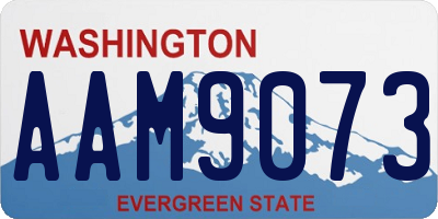 WA license plate AAM9073