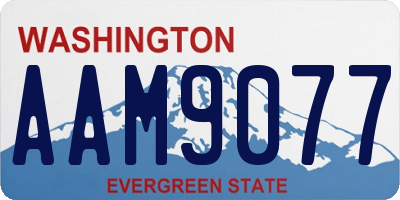 WA license plate AAM9077