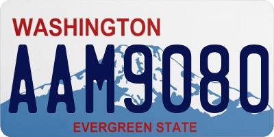 WA license plate AAM9080