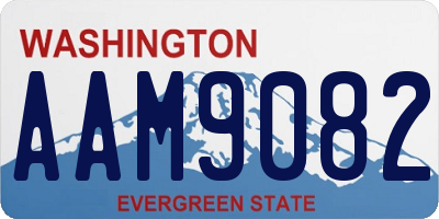 WA license plate AAM9082