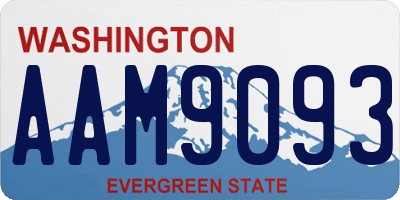 WA license plate AAM9093