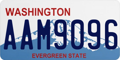 WA license plate AAM9096
