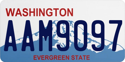 WA license plate AAM9097