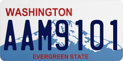 WA license plate AAM9101