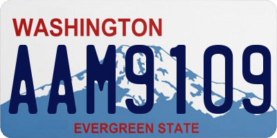 WA license plate AAM9109