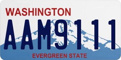WA license plate AAM9111