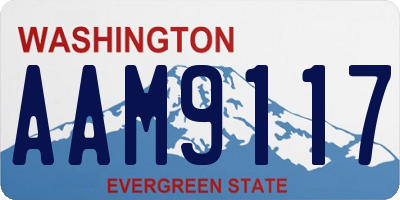 WA license plate AAM9117