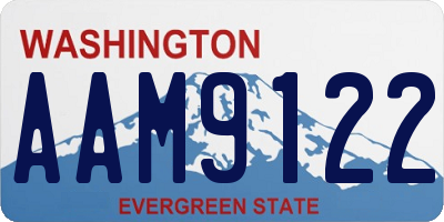 WA license plate AAM9122