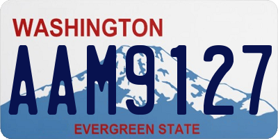 WA license plate AAM9127