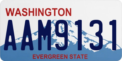 WA license plate AAM9131