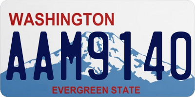 WA license plate AAM9140