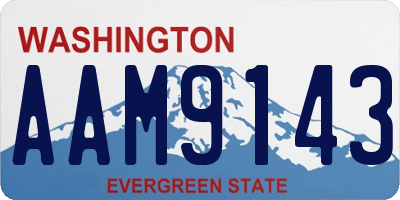 WA license plate AAM9143