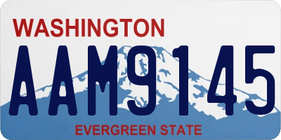 WA license plate AAM9145