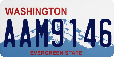 WA license plate AAM9146