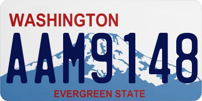 WA license plate AAM9148