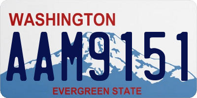 WA license plate AAM9151