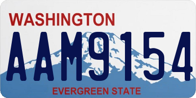 WA license plate AAM9154