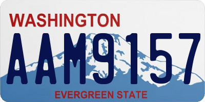 WA license plate AAM9157