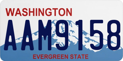WA license plate AAM9158