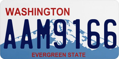 WA license plate AAM9166