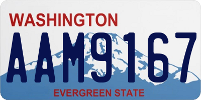 WA license plate AAM9167