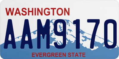 WA license plate AAM9170