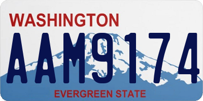 WA license plate AAM9174
