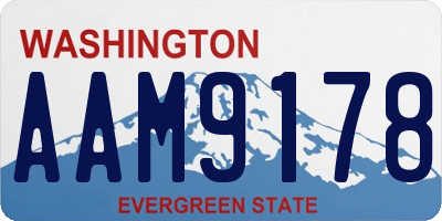 WA license plate AAM9178