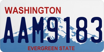 WA license plate AAM9183