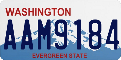 WA license plate AAM9184