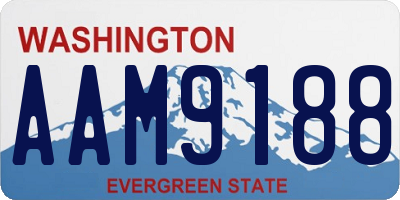 WA license plate AAM9188