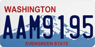WA license plate AAM9195